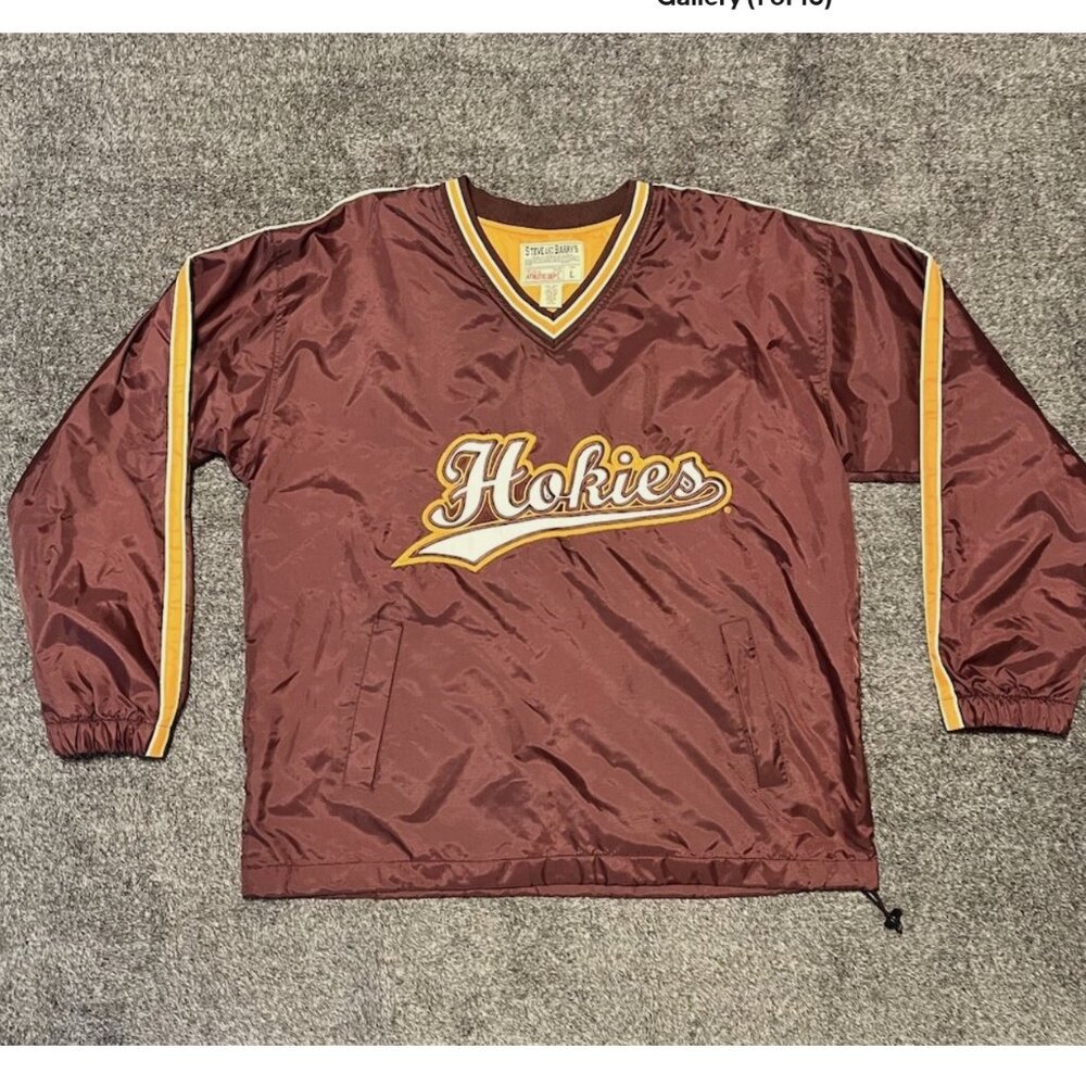 Vintage Virginia Tech Hokies Varsity Jacket Men's Large Football Steve Barry's